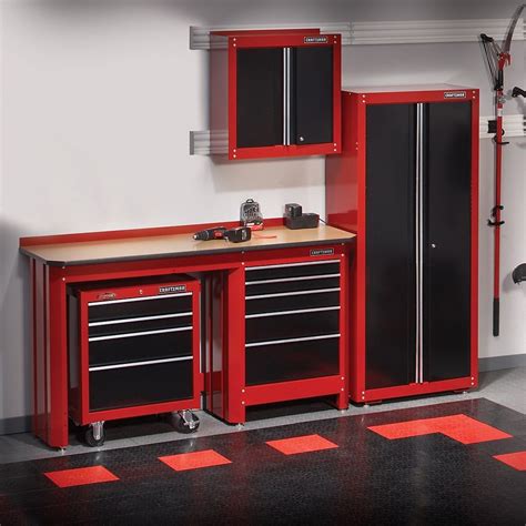 2-Door Tall Cabinet is a versatile unit that can be used on its own or combined with other garage storage components (sold separately). . Craftsman garage storage cabinets